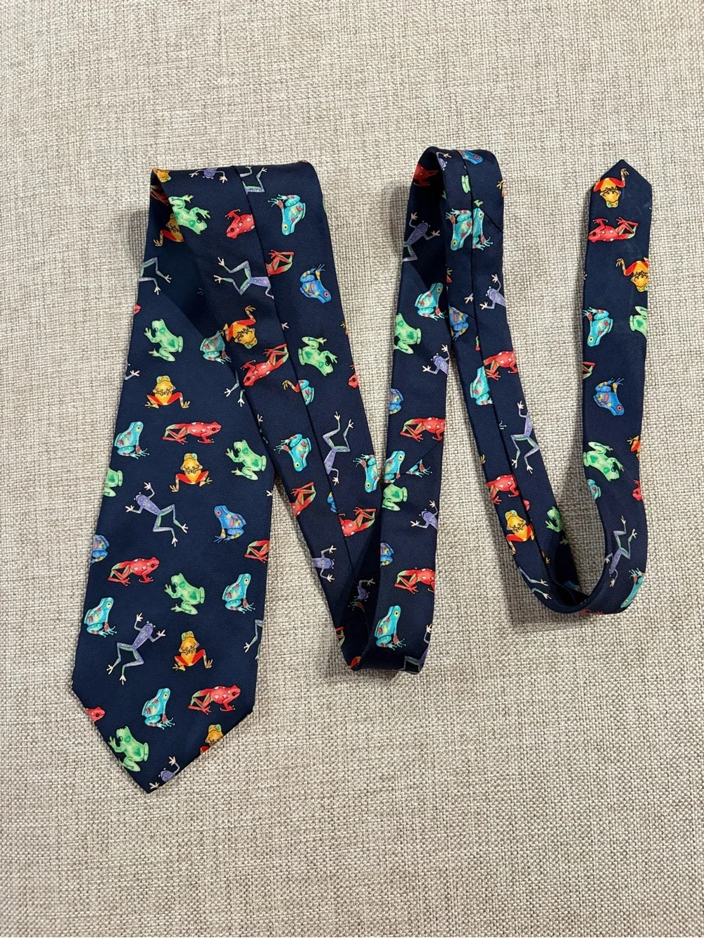 Alynn My Prince Frog Necktie Novelty Poison Dart Frog Silk Tie USA